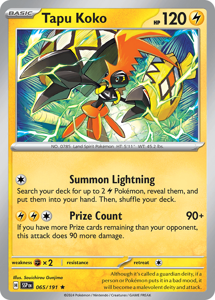 Tapu Koko — Surging Sparks Pokemon card