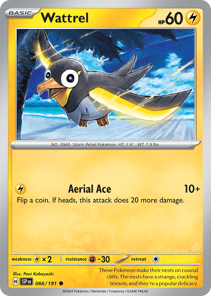 Wattrel — Surging Sparks Pokemon card