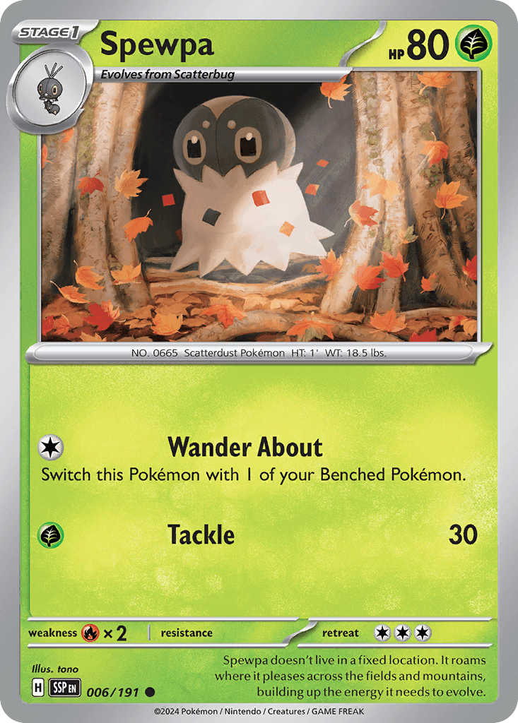 Spewpa — Surging Sparks Pokemon card
