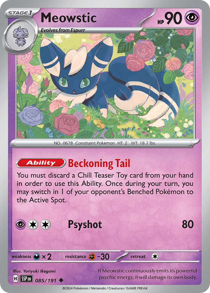 Meowstic — Surging Sparks Pokemon card