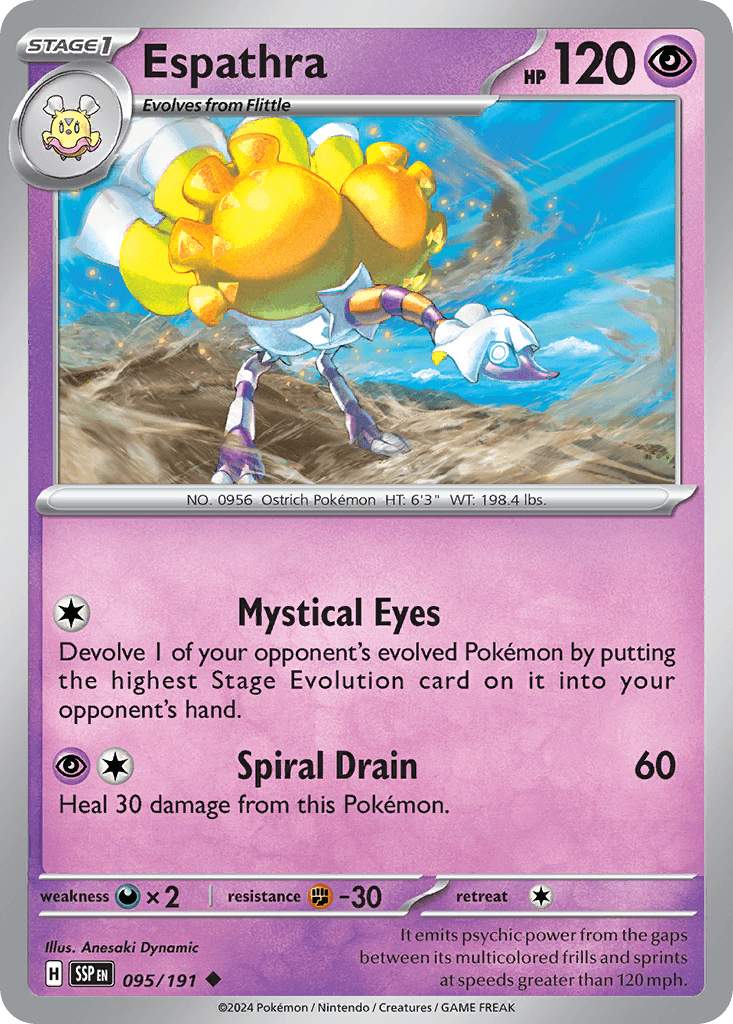 Espathra — Surging Sparks Pokemon card