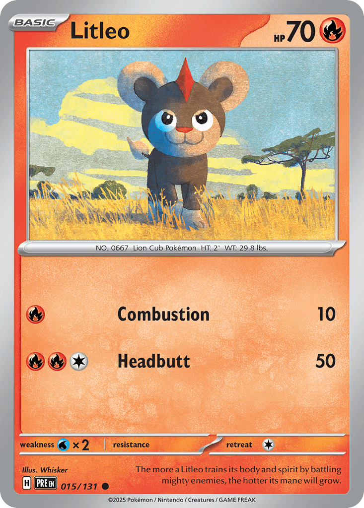 Litleo — Prismatic Evolutions Pokemon card