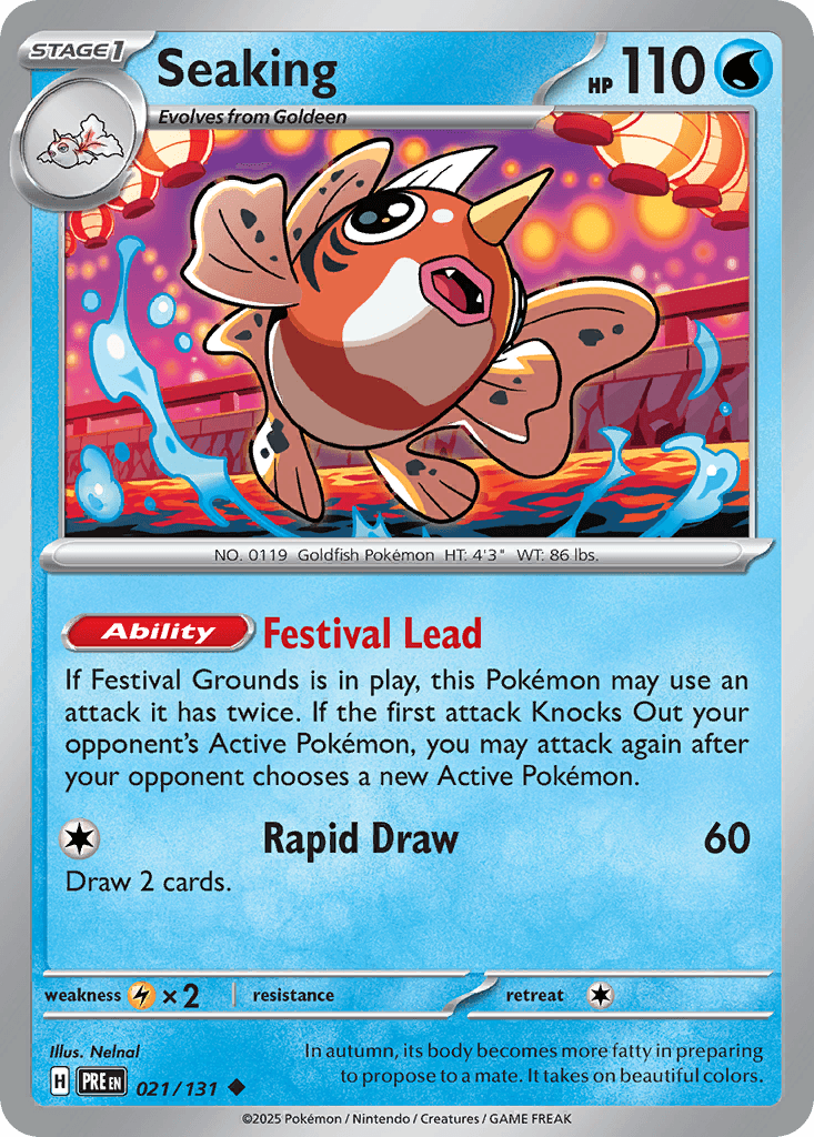 Seaking — Prismatic Evolutions Pokemon card