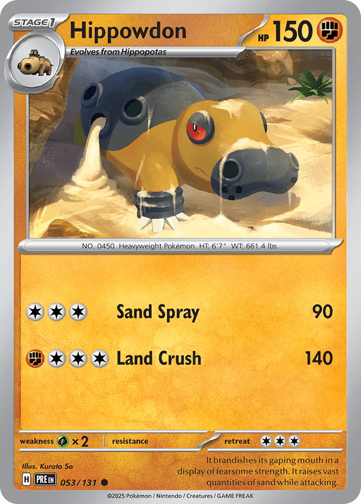 Hippowdon — Prismatic Evolutions Pokemon card