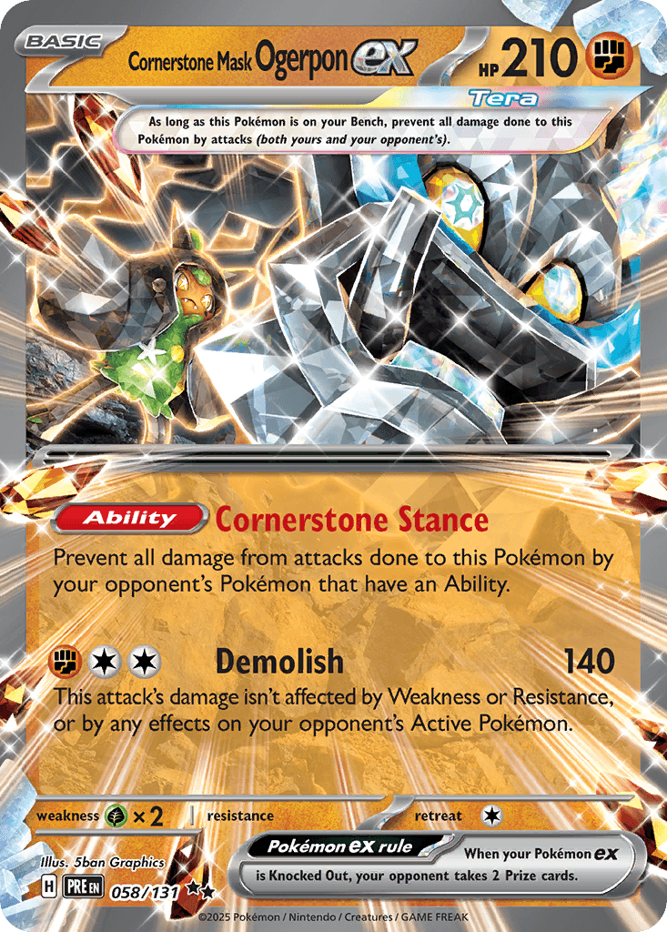 Cornerstone Mask Ogerpon ex — Prismatic Evolutions Pokemon card
