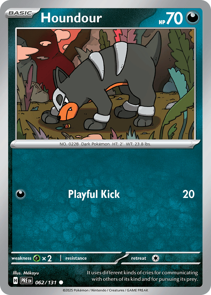 Houndour — Prismatic Evolutions Pokemon card