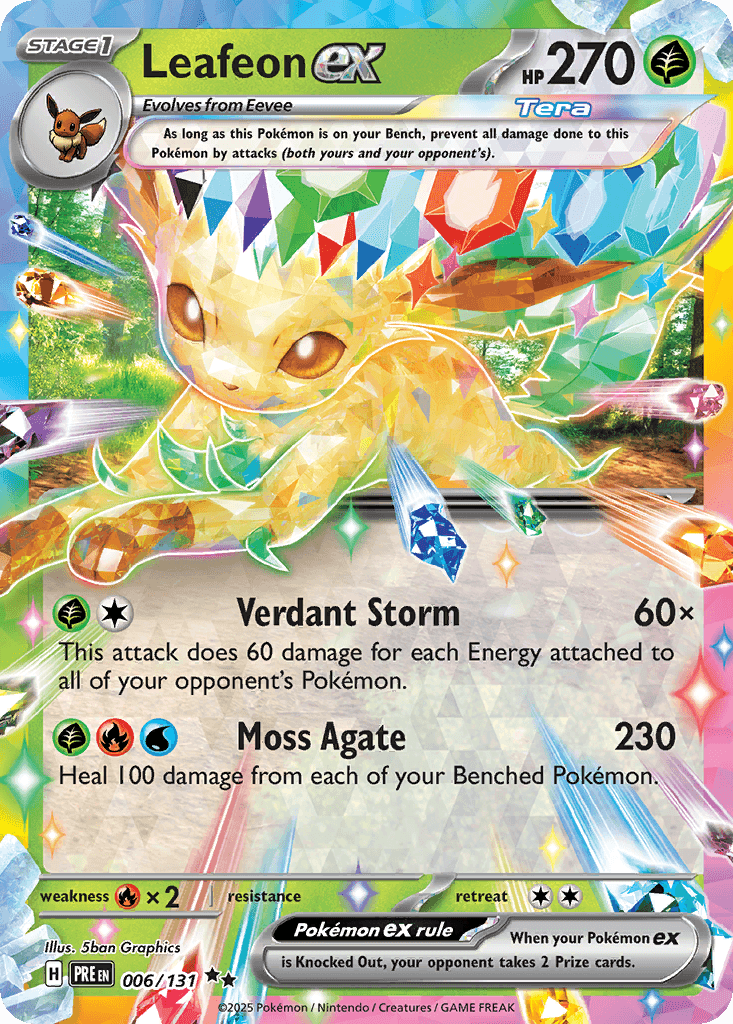 Leafeon ex — Prismatic Evolutions Pokemon card