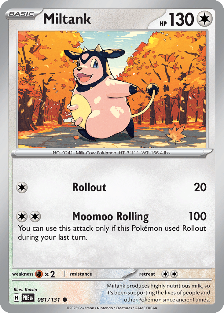 Miltank — Prismatic Evolutions Pokemon card