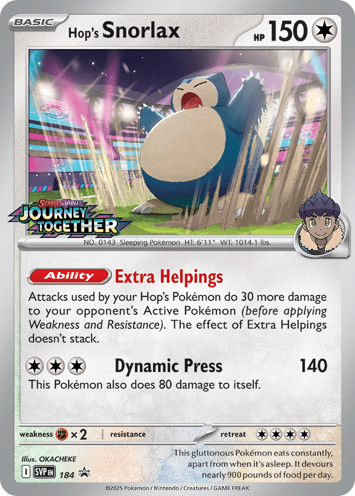 Hop's Snorlax — Scarlet & Violet Black Star Promos Pokemon card