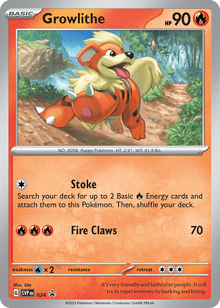 Growlithe — Scarlet & Violet Black Star Promos Pokemon card