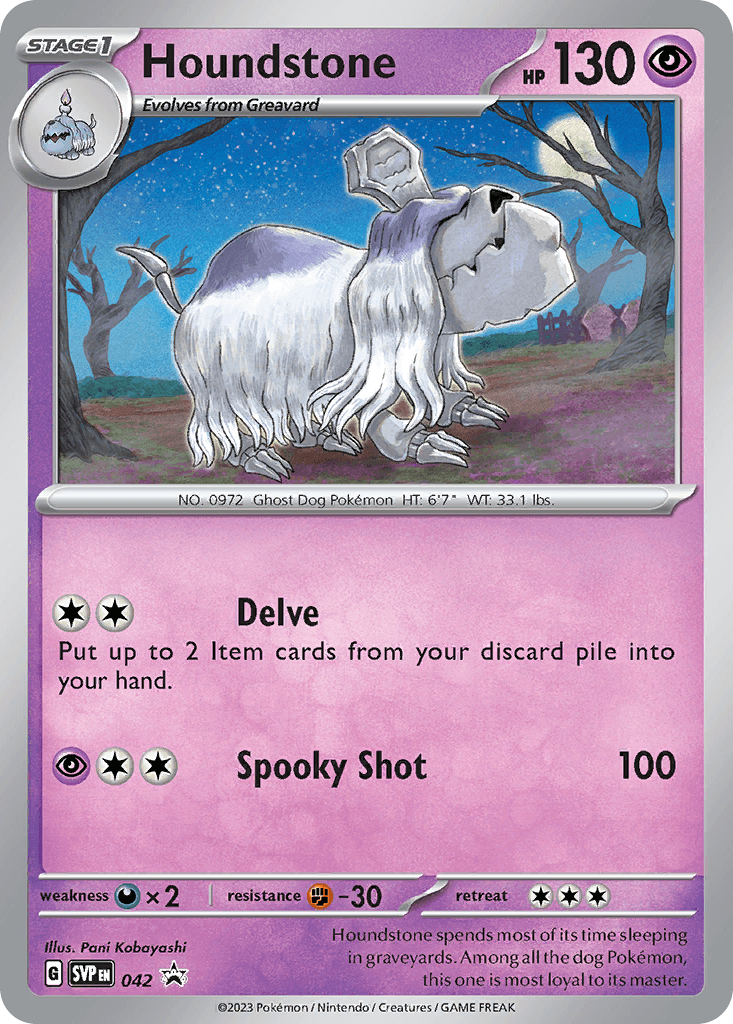 Houndstone — Scarlet & Violet Black Star Promos Pokemon card