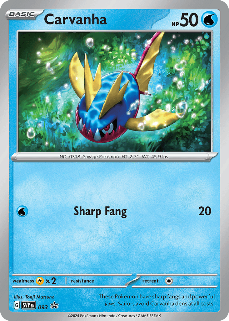 Carvanha — Scarlet & Violet Black Star Promos Pokemon card