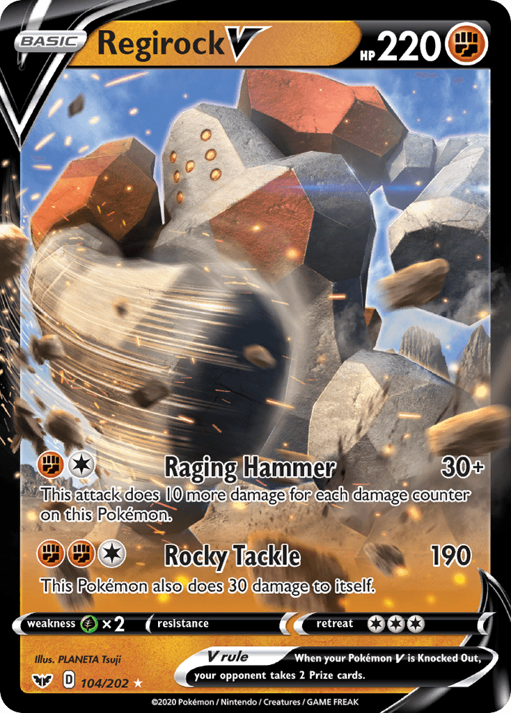 Regirock V — Sword & Shield Pokemon card