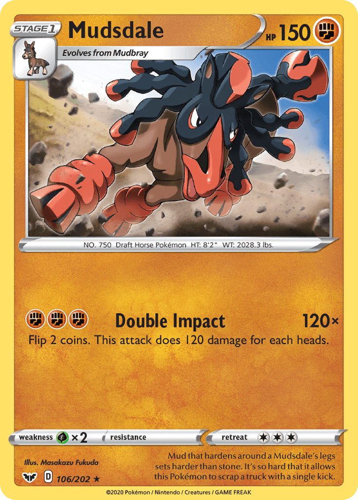 Mudsdale — Sword & Shield Pokemon card