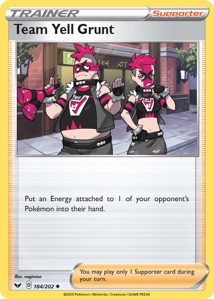 Team Yell Grunt — Sword & Shield Pokemon card