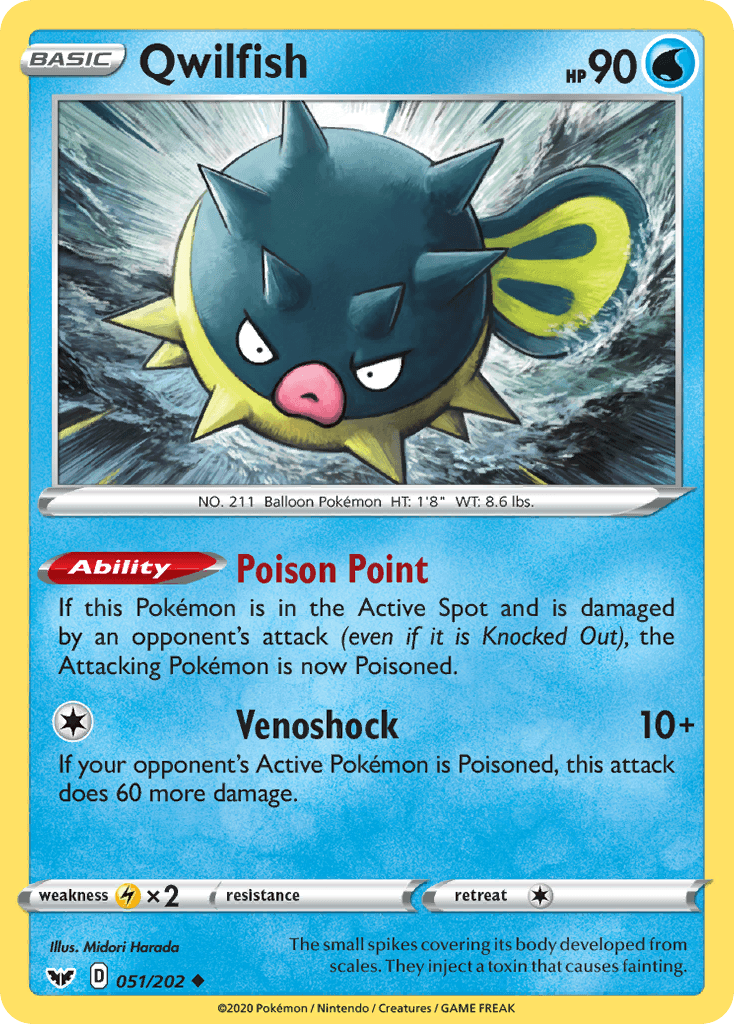 Qwilfish — Sword & Shield Pokemon card