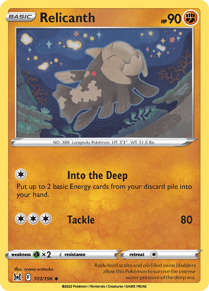 Relicanth — Lost Origin Pokemon card
