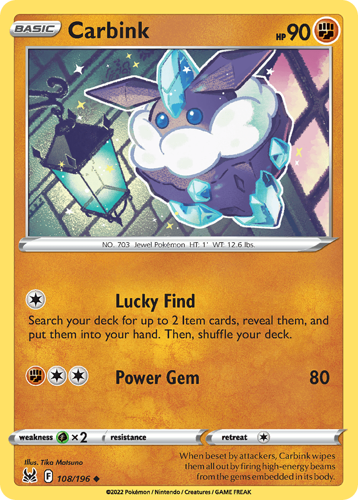 Carbink — Lost Origin Pokemon card