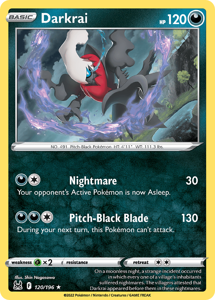 Darkrai — Lost Origin Pokemon card