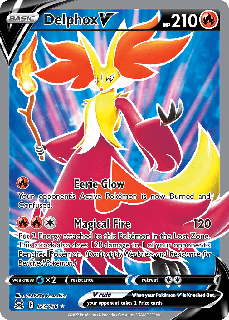 Delphox V — Lost Origin Pokemon card
