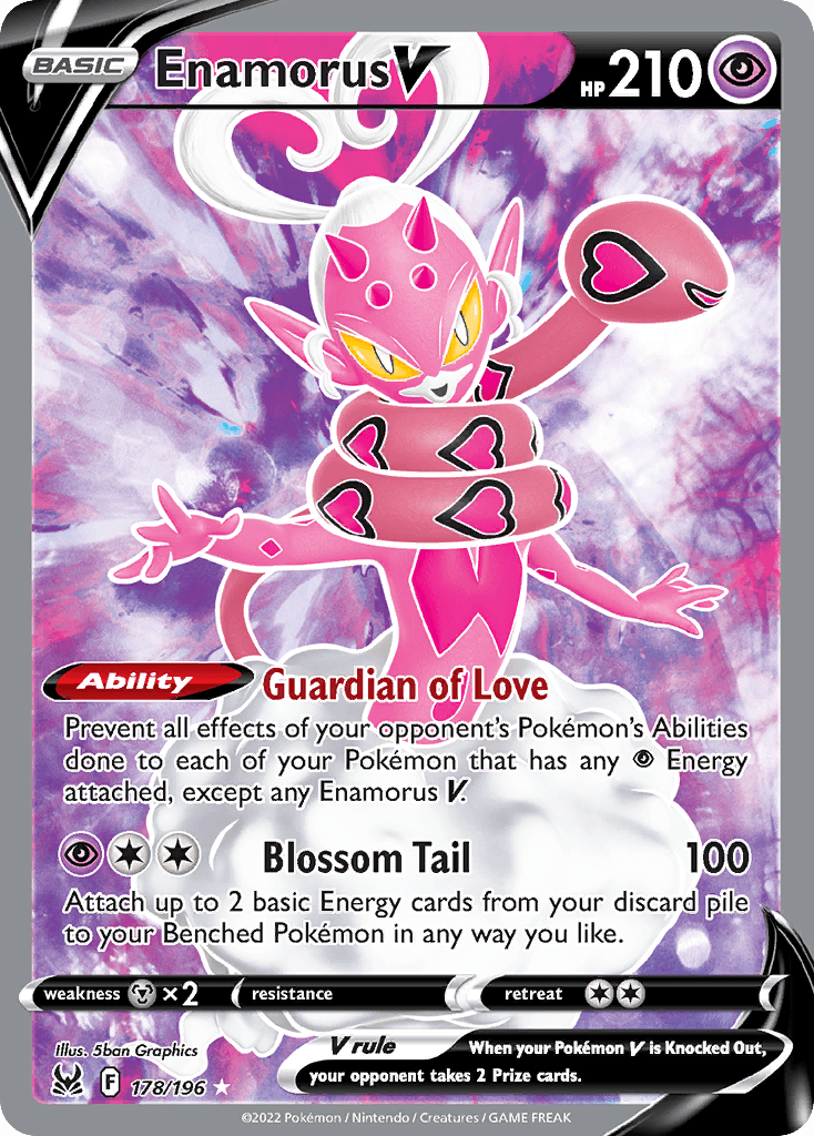 Enamorus V — Lost Origin Pokemon card