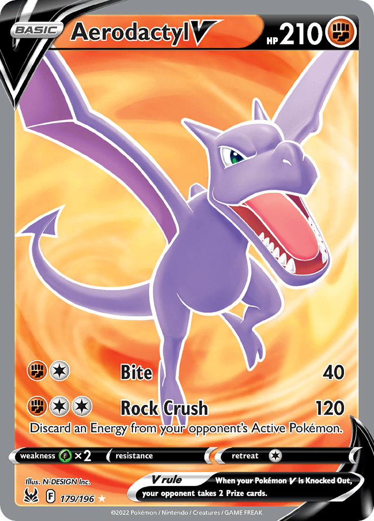 Aerodactyl V — Lost Origin Pokemon card