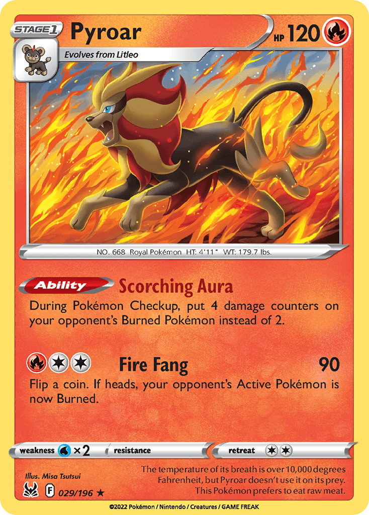 Pyroar — Lost Origin Pokemon card