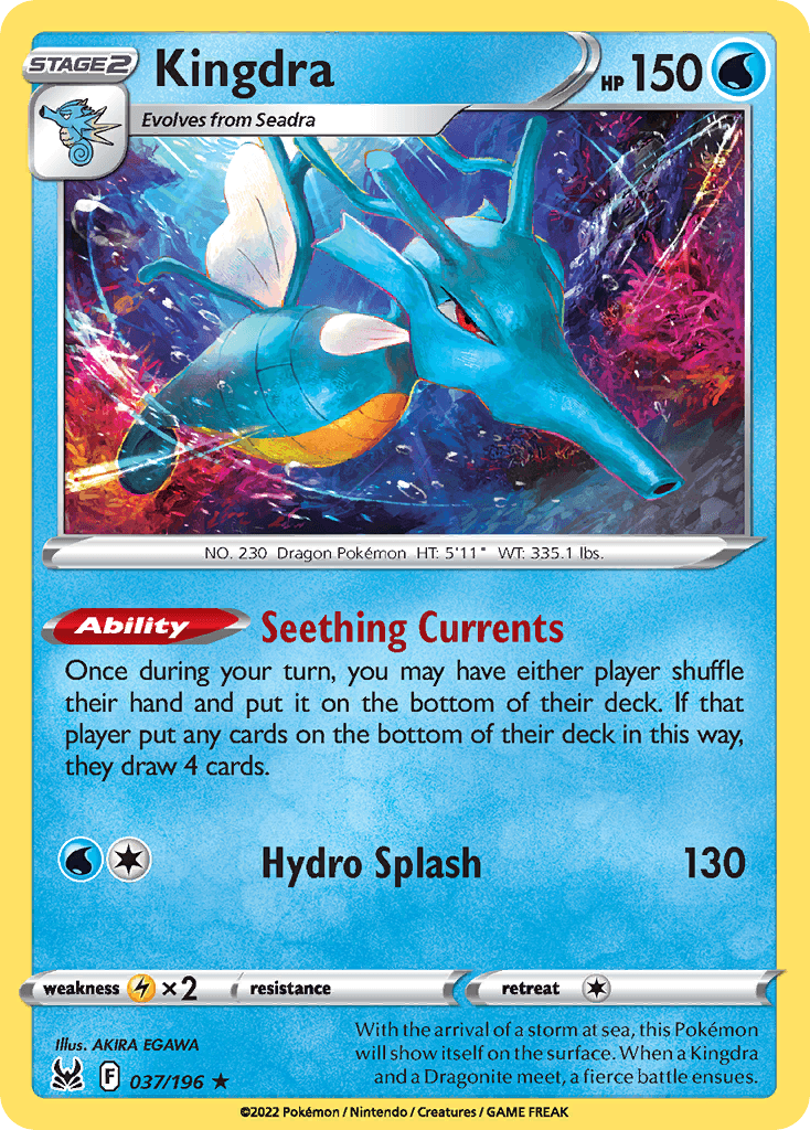 Kingdra — Lost Origin Pokemon card