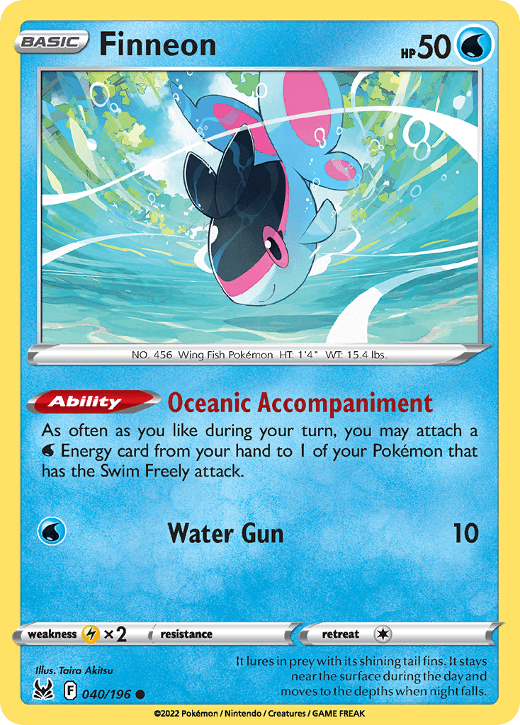 Finneon — Lost Origin Pokemon card