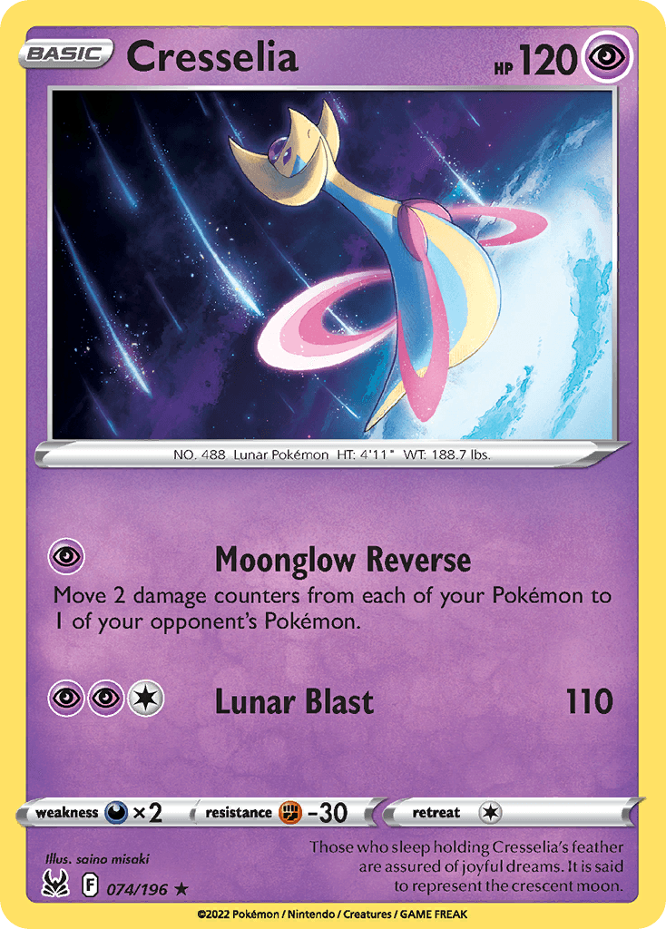 Cresselia — Lost Origin Pokemon card