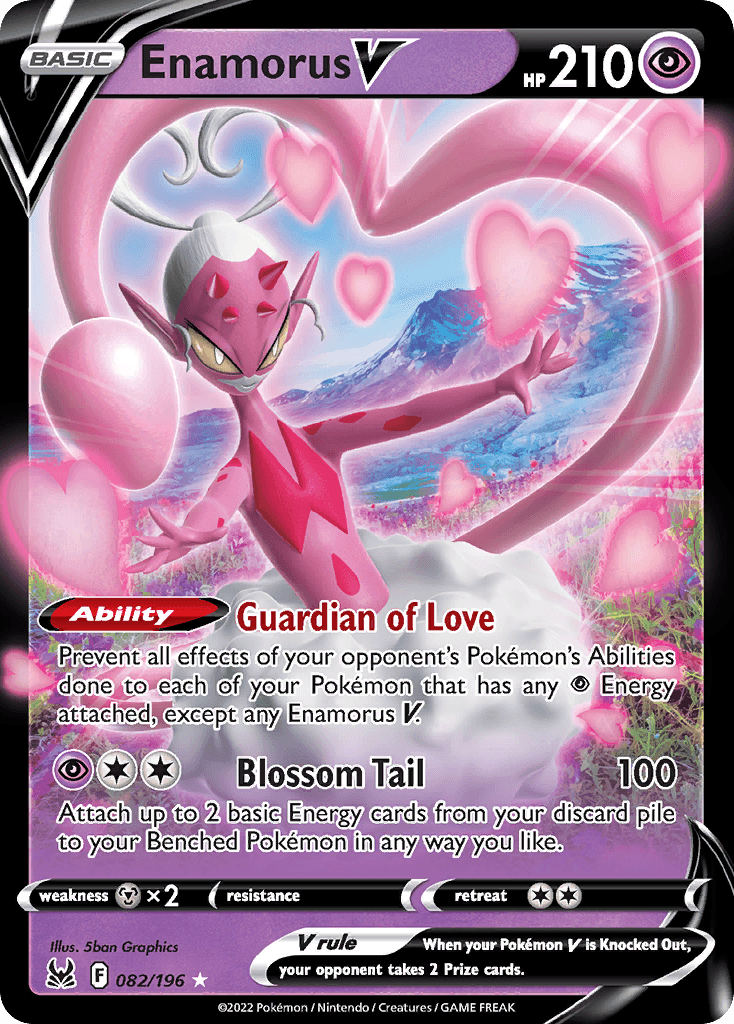 Enamorus V — Lost Origin Pokemon card