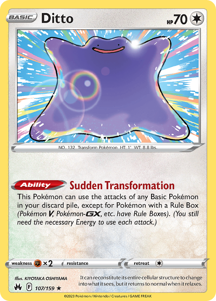 Ditto — Crown Zenith Pokemon card