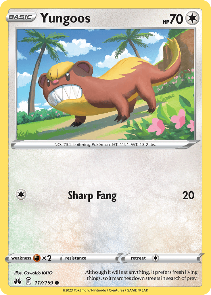 Yungoos — Crown Zenith Pokemon card