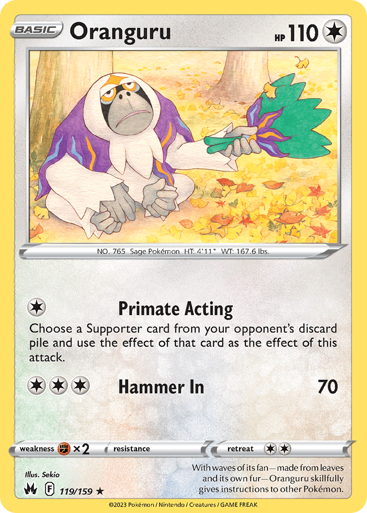 Oranguru — Crown Zenith Pokemon card