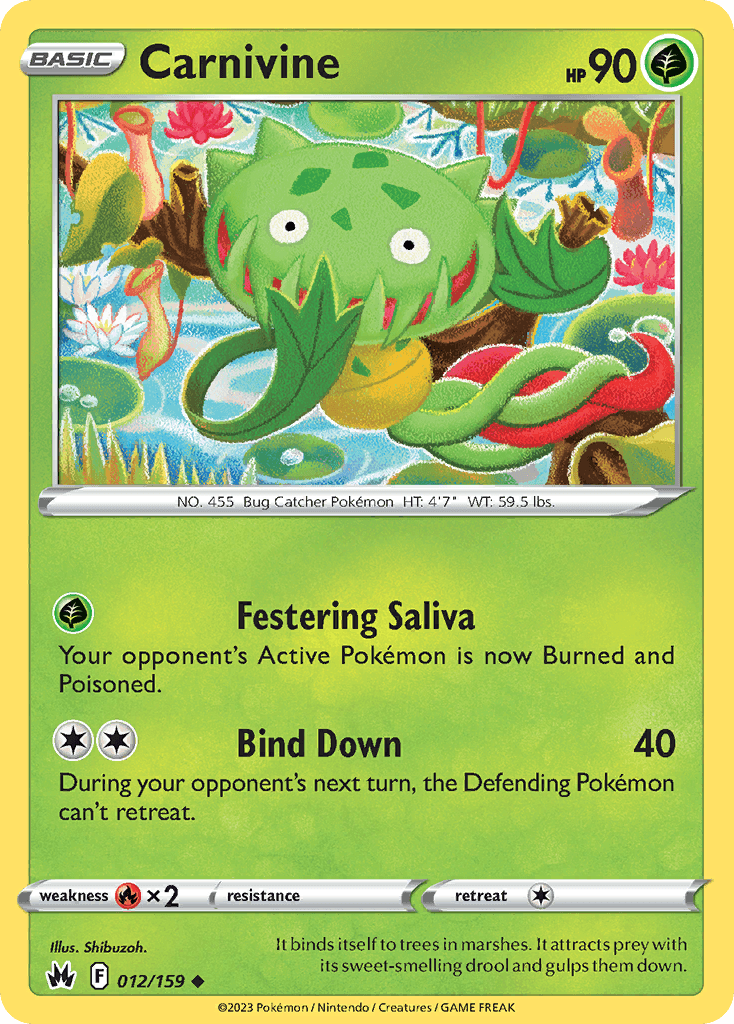 Carnivine — Crown Zenith Pokemon card