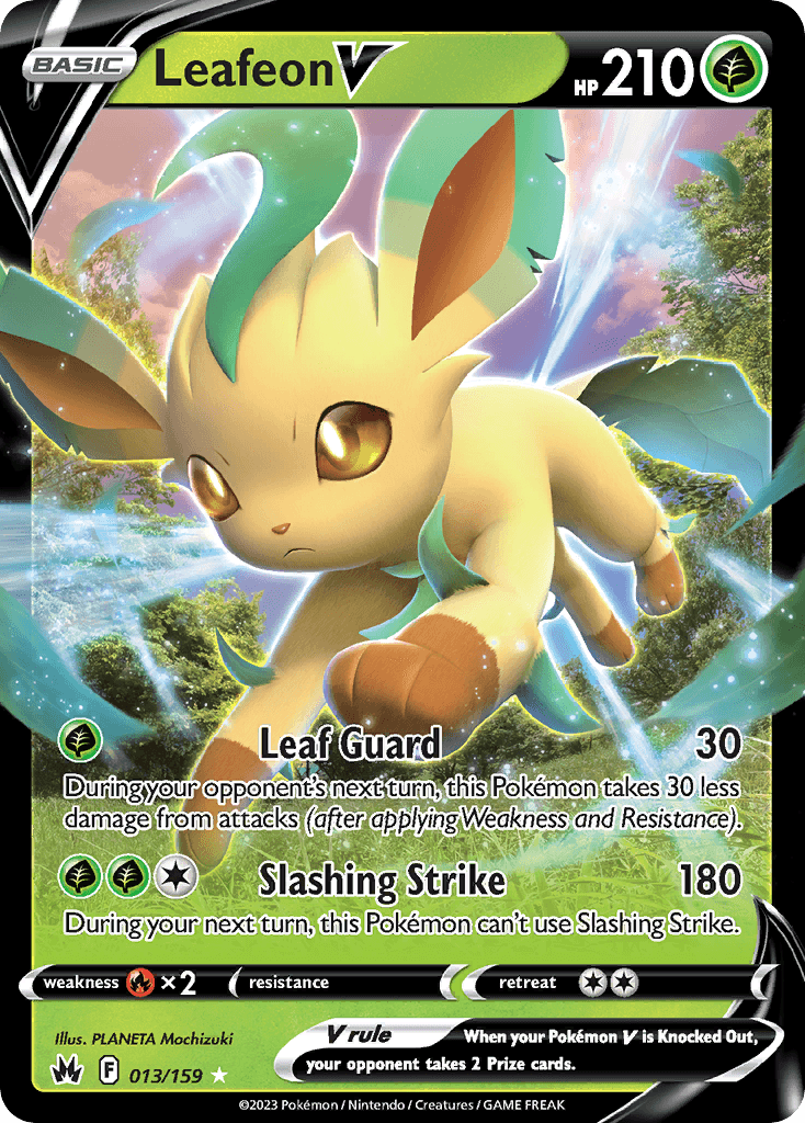 Leafeon V — Crown Zenith Pokemon card