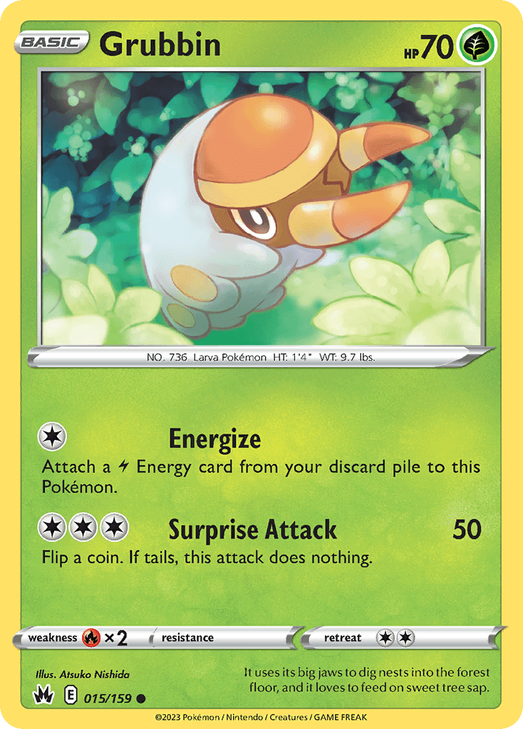 Grubbin — Crown Zenith Pokemon card