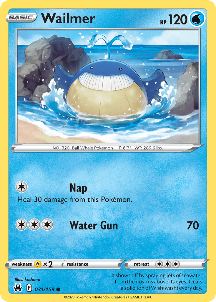 Wailmer — Crown Zenith Pokemon card