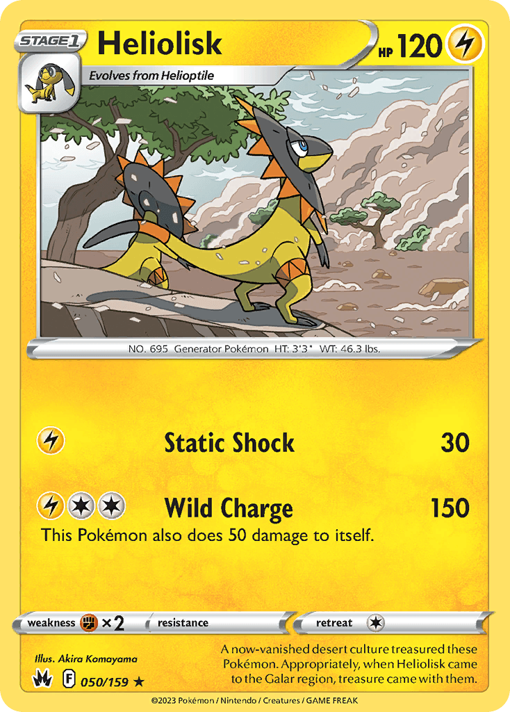Heliolisk — Crown Zenith Pokemon card