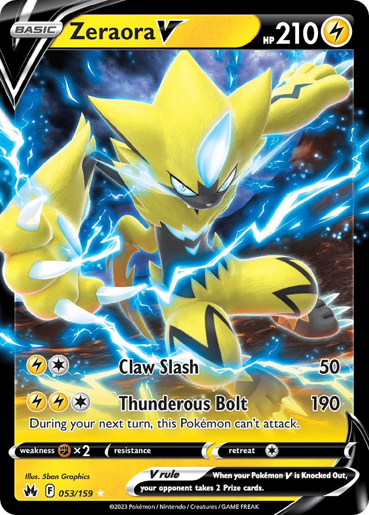 Zeraora V — Crown Zenith Pokemon card