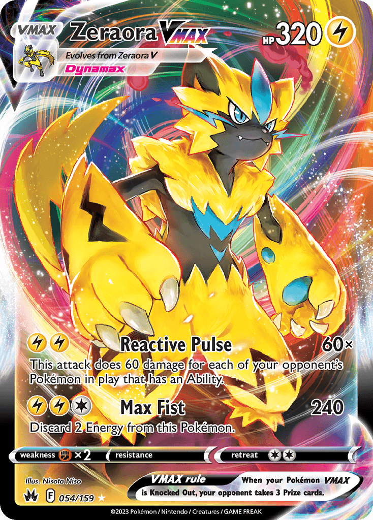 Zeraora VMAX — Crown Zenith Pokemon card