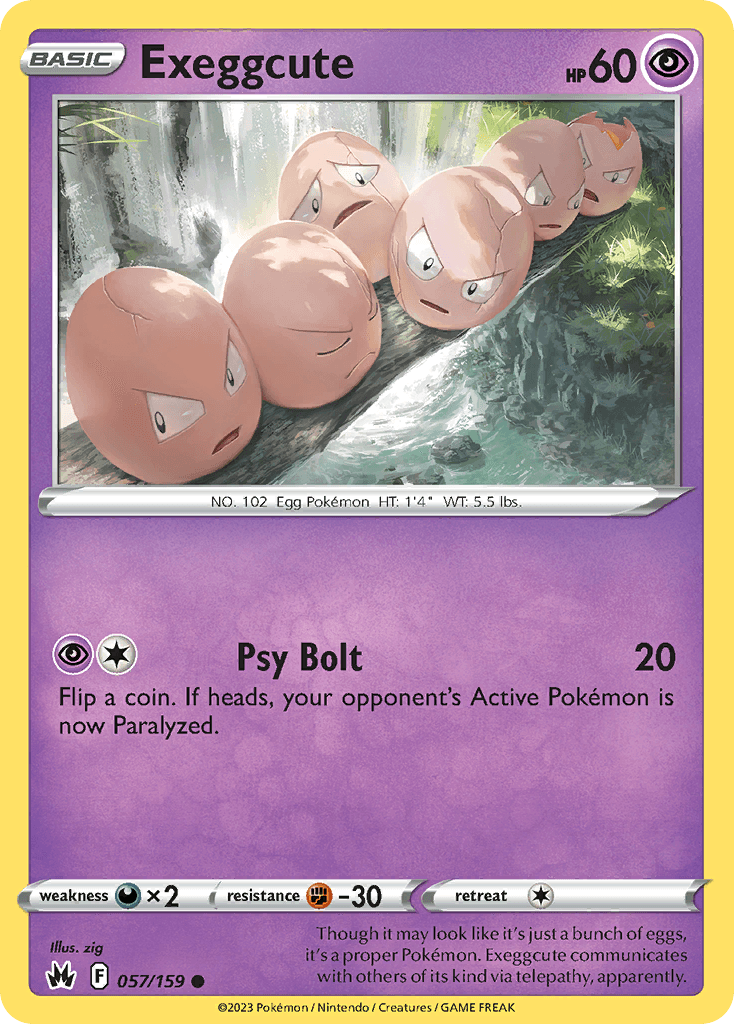 Exeggcute — Crown Zenith Pokemon card