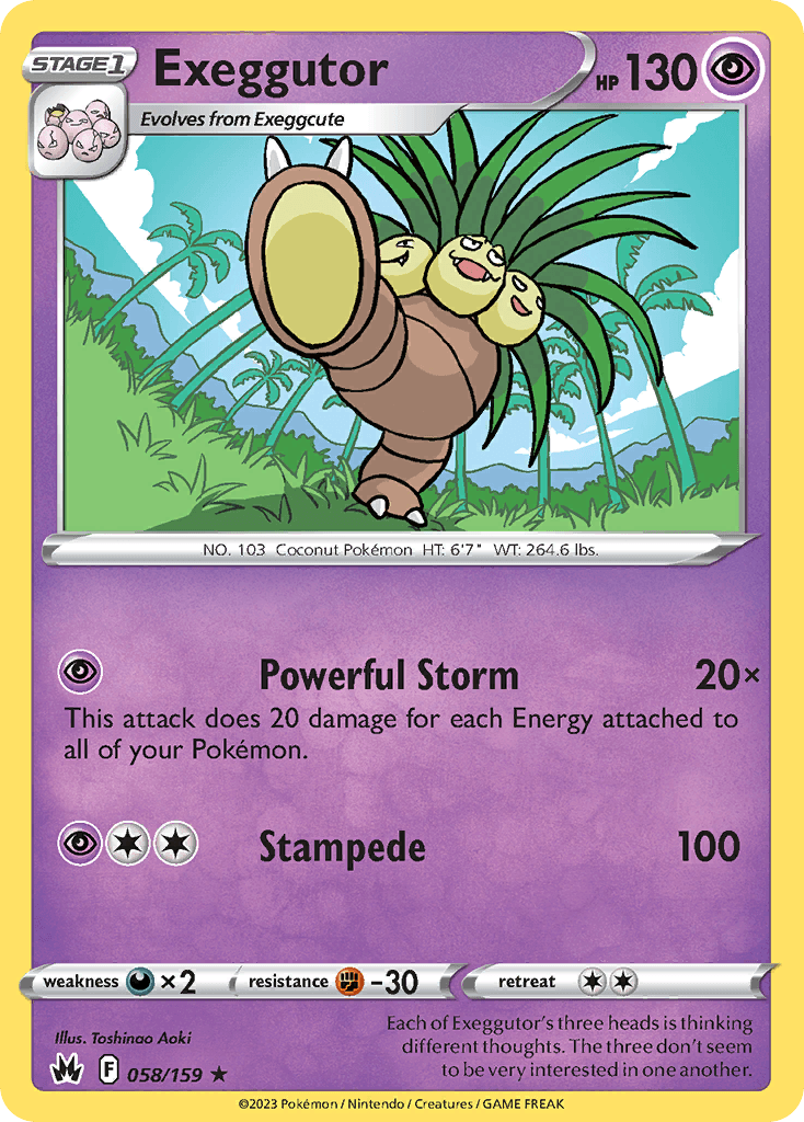 Exeggutor — Crown Zenith Pokemon card