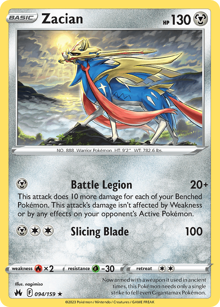 Zacian — Crown Zenith Pokemon card