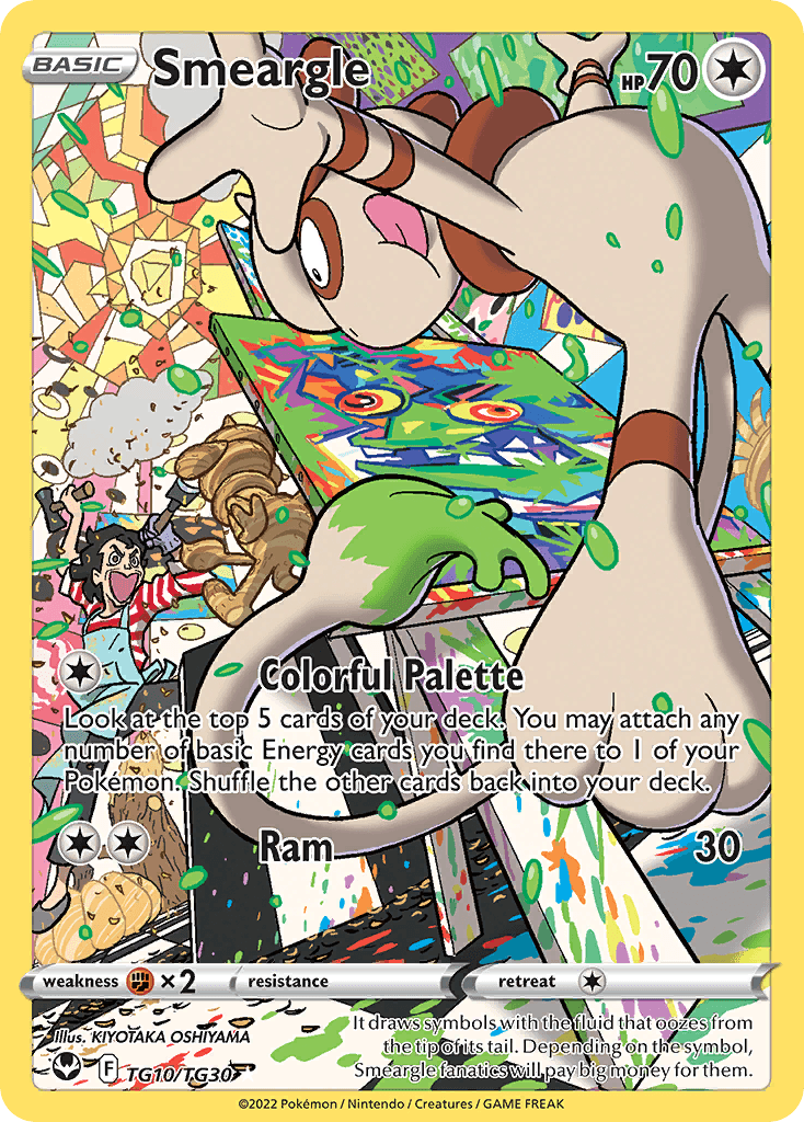 Smeargle — Silver Tempest Trainer Gallery Pokemon card