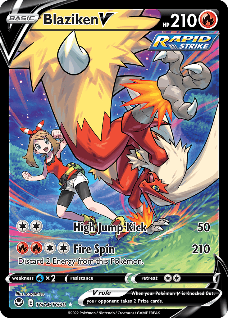 Blaziken V — Silver Tempest Trainer Gallery Pokemon card