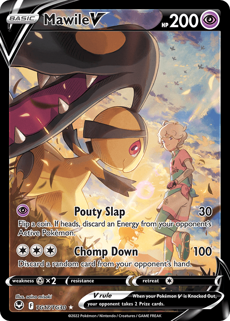 Mawile V — Silver Tempest Trainer Gallery Pokemon card