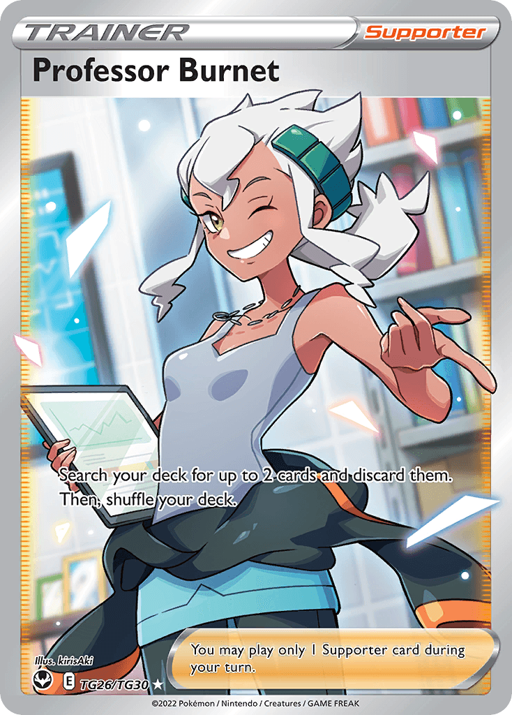 Professor Burnet — Silver Tempest Trainer Gallery Pokemon card