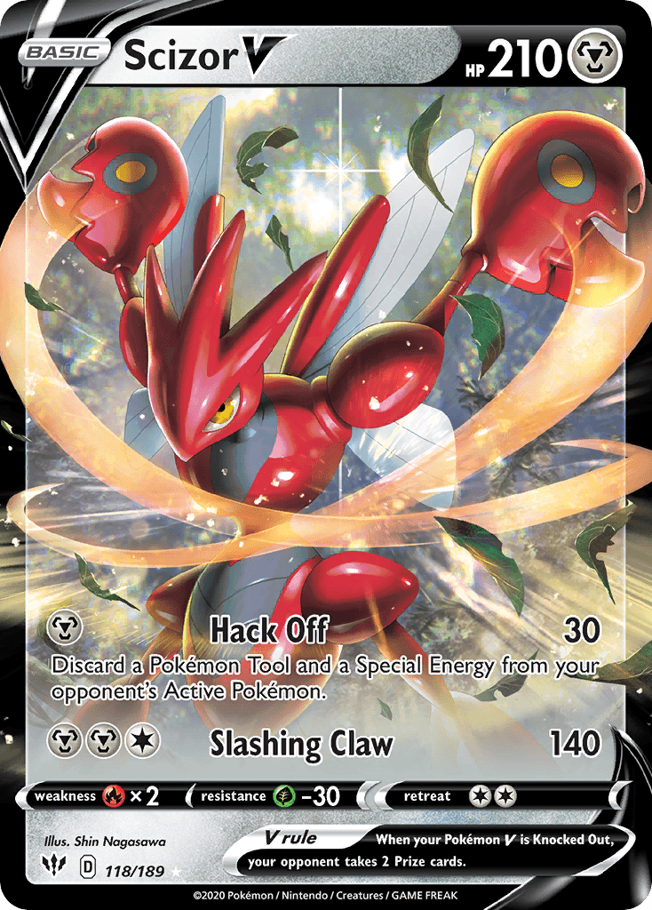 Scizor V — Darkness Ablaze Pokemon card