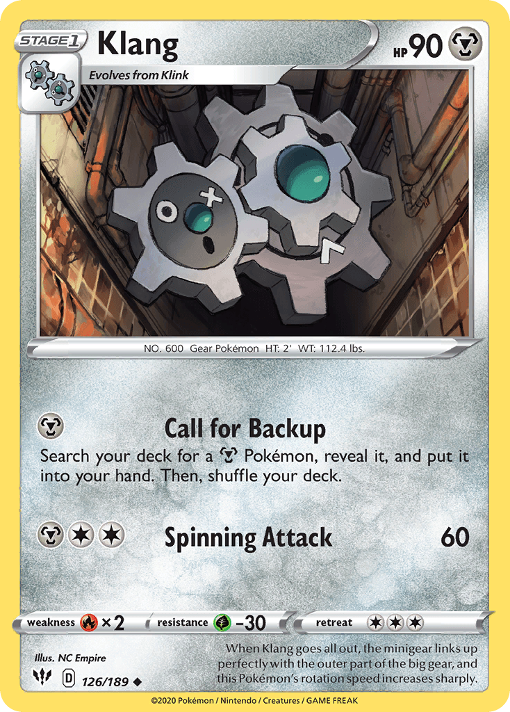 Klang — Darkness Ablaze Pokemon card